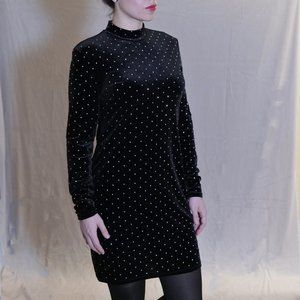 Black H&M Velvet Dress Medium Size